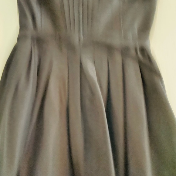 White House Black Market strapless dress with pleating detail and belt - Picture 2 of 9